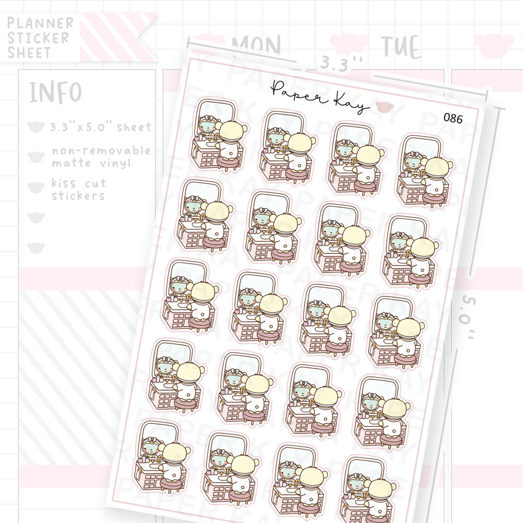 Skincare/ Pamper Sticker Sheet