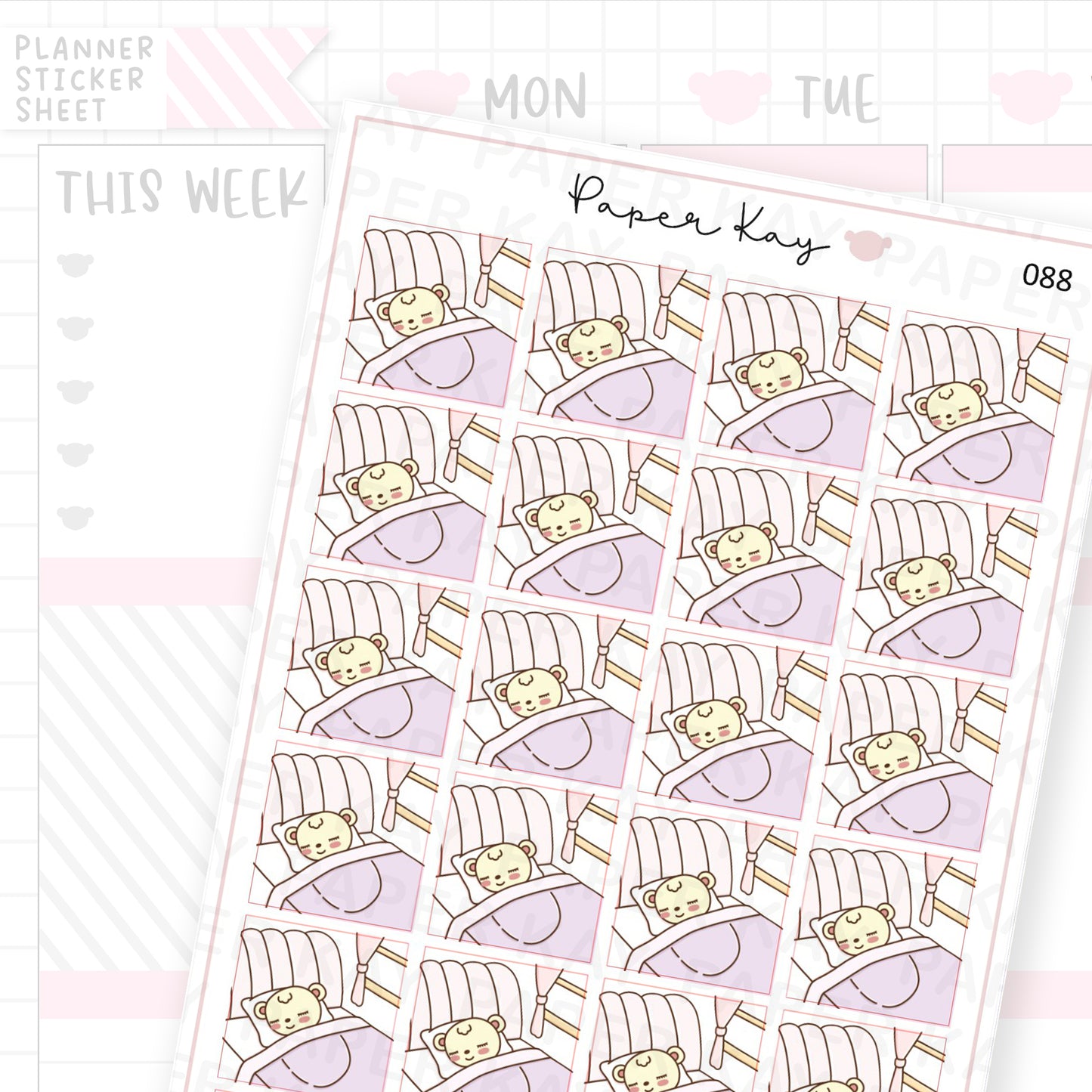 Nap Time Sticker Sheet Paper Kay