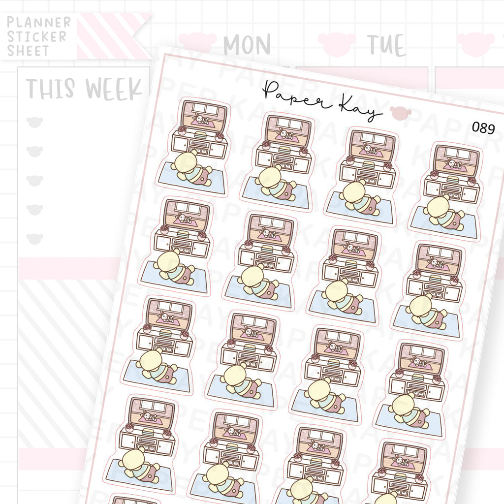 Home Workout Sticker Sheet