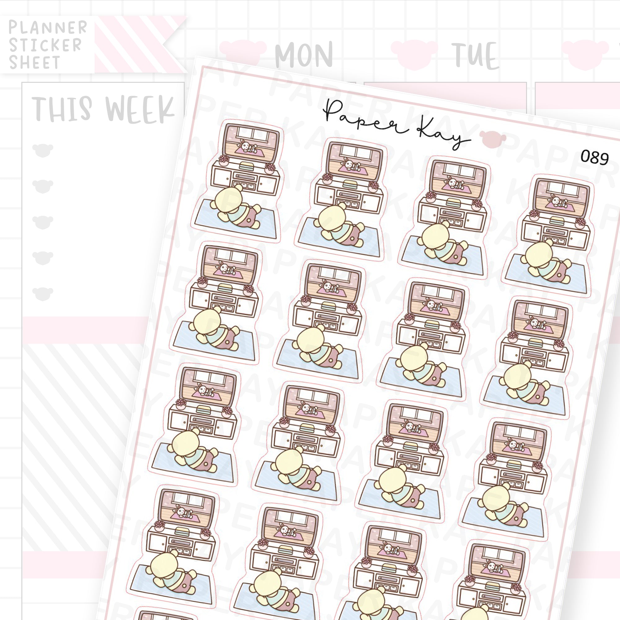 Home Workout Sticker Sheet