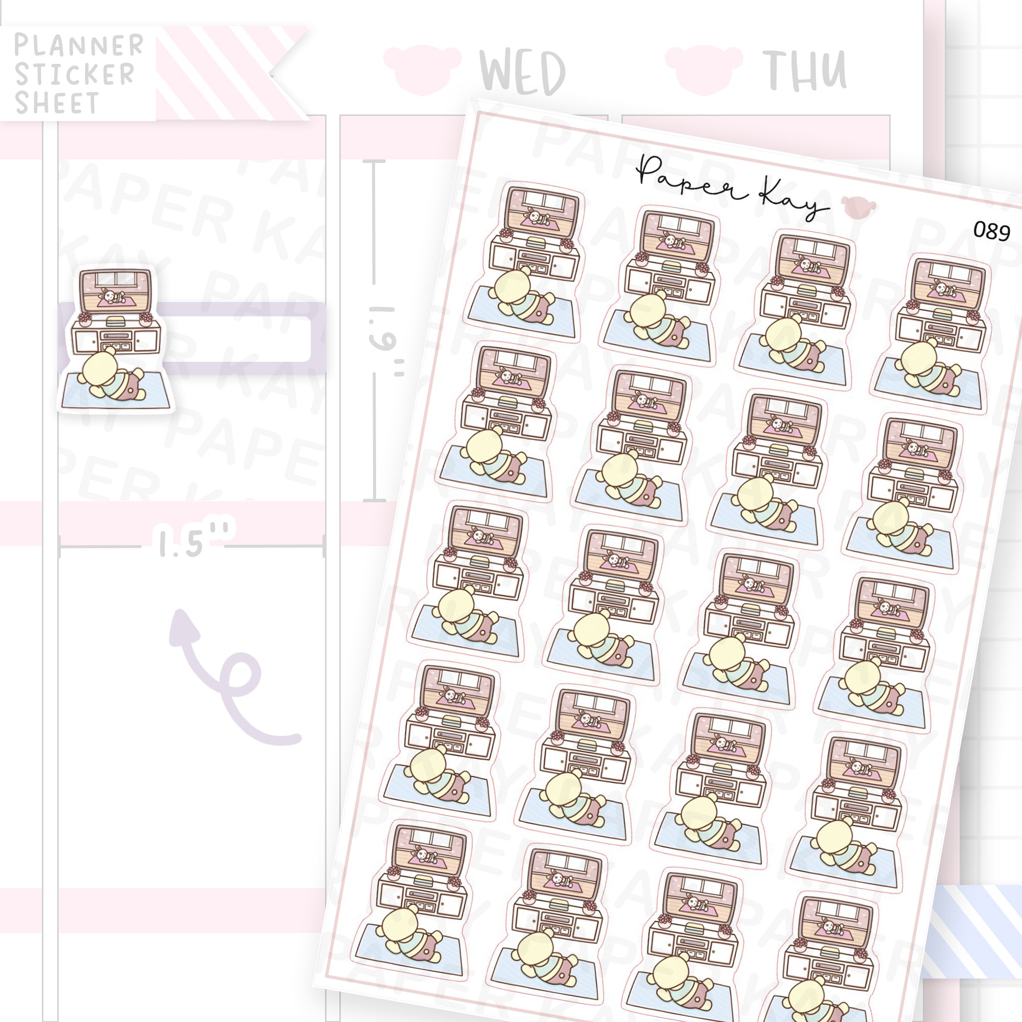 Home Workout Sticker Sheet