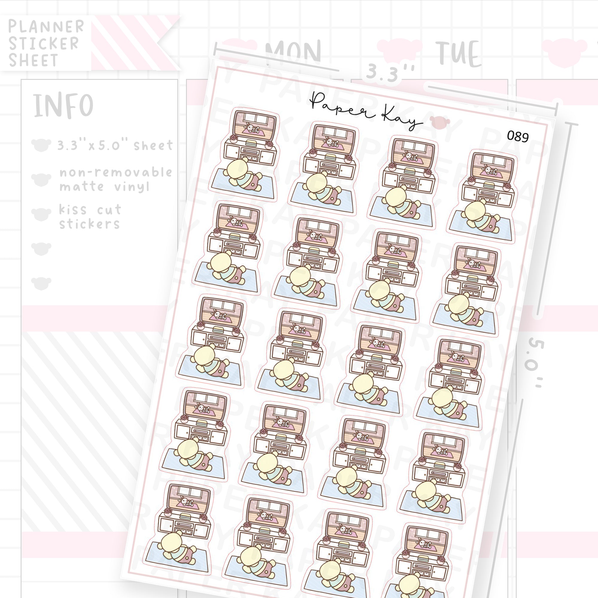 Home Workout Sticker Sheet