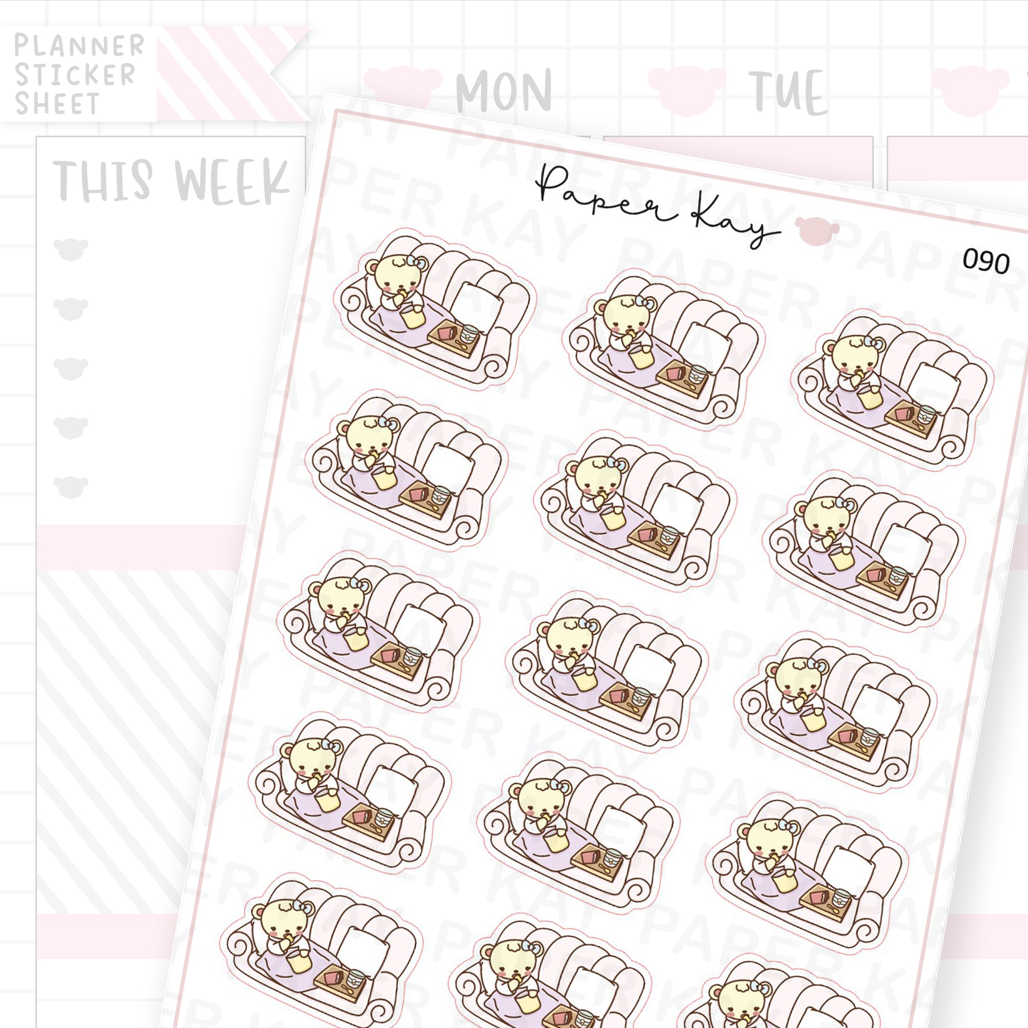 Couch Potato / Snacking Sticker Sheet