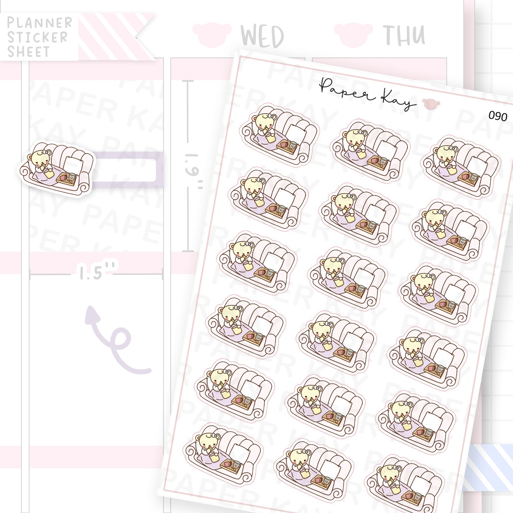 Couch Potato / Snacking Sticker Sheet