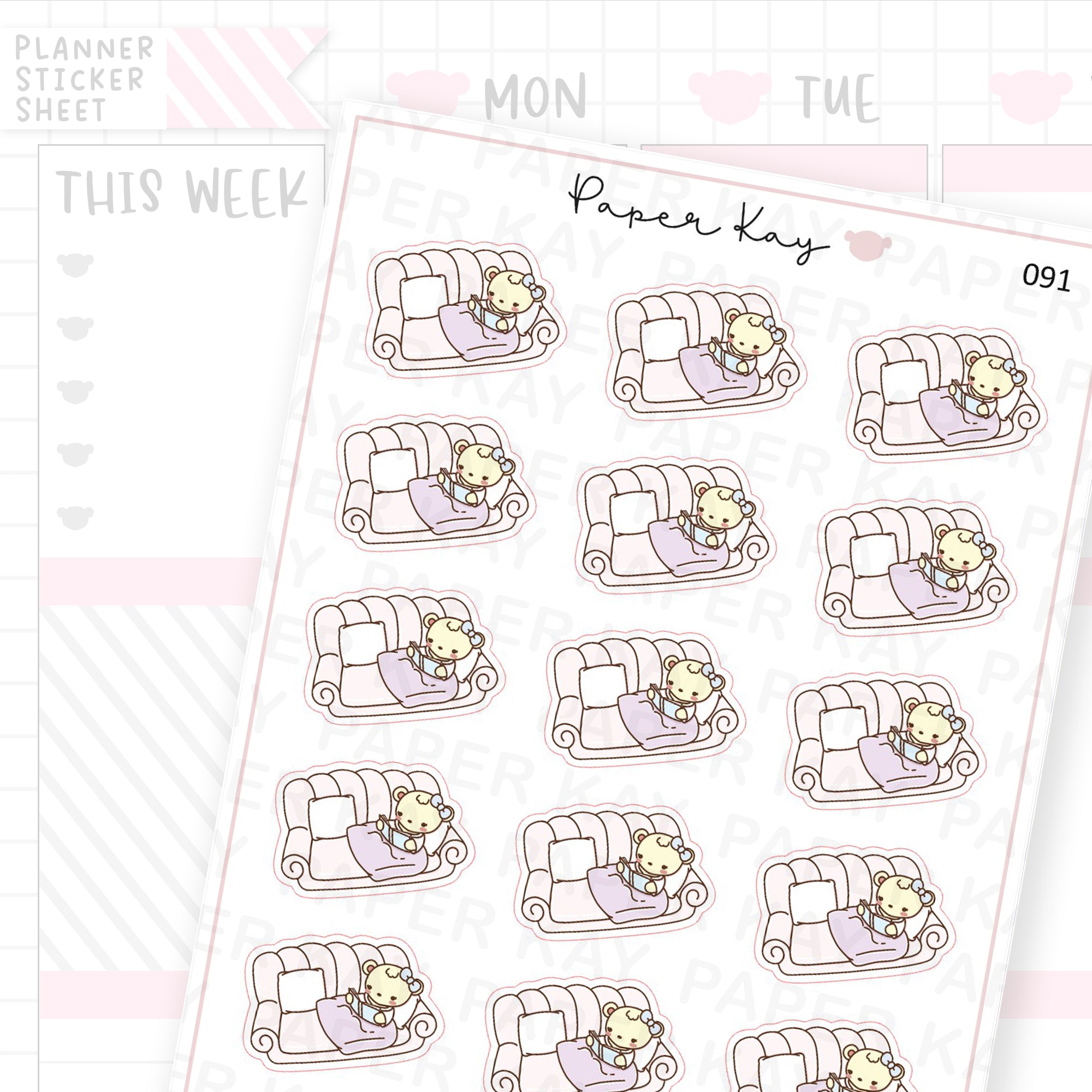 Cosy Reading Sticker Sheet