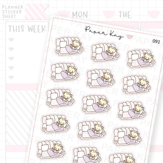 Cosy Reading Sticker Sheet