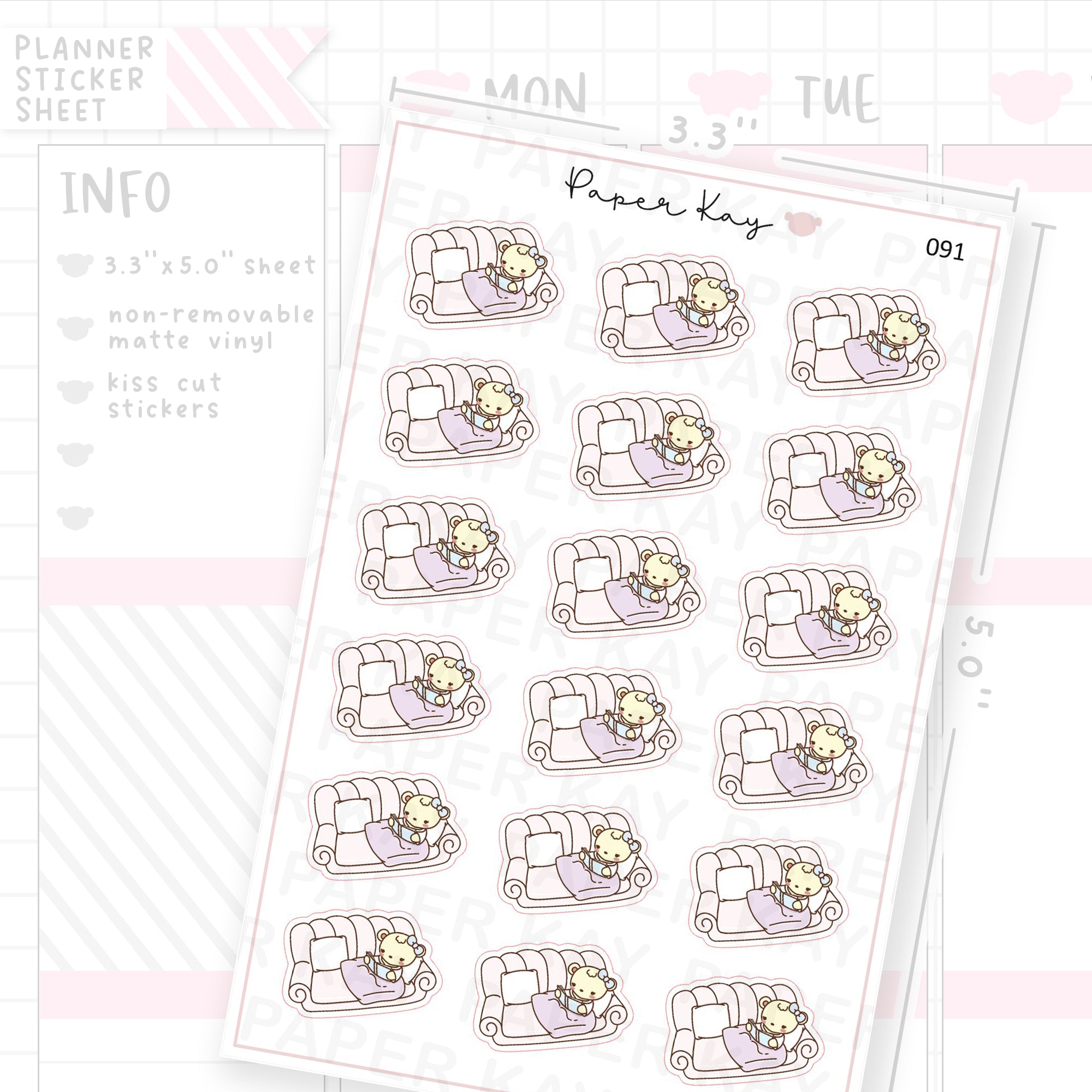 Cosy Reading Sticker Sheet