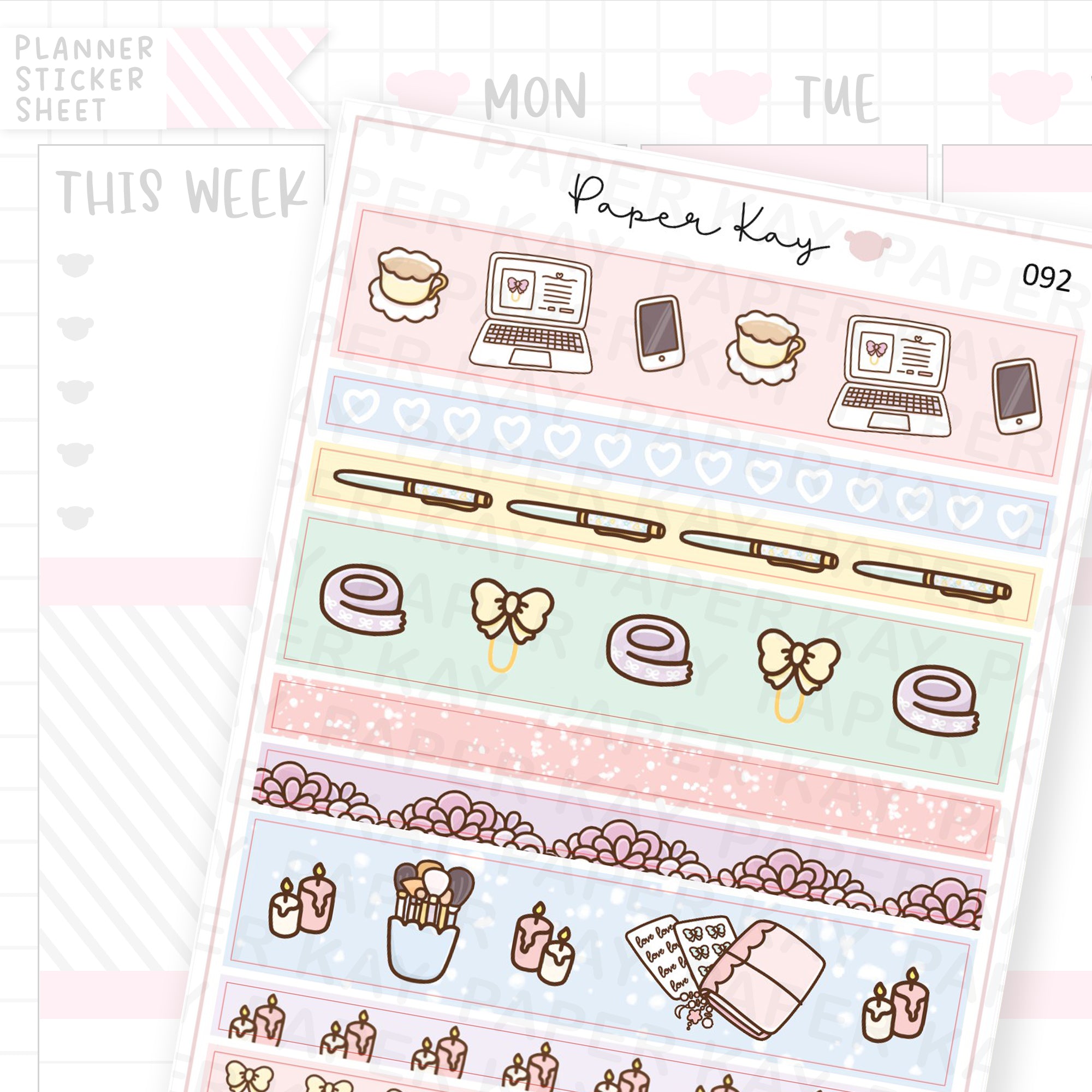 Planning Time, Washi Strip Sticker Sheet