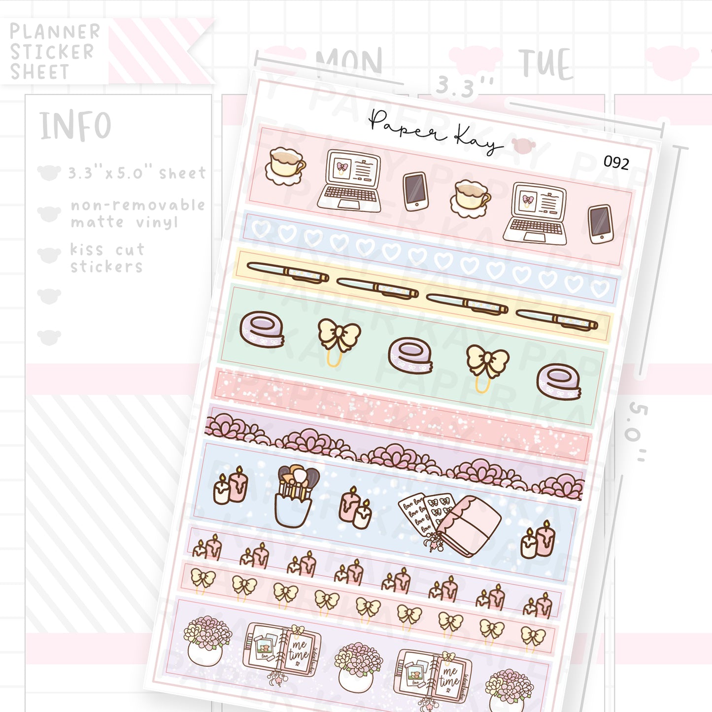 Planning Time, Washi Strip Sticker Sheet