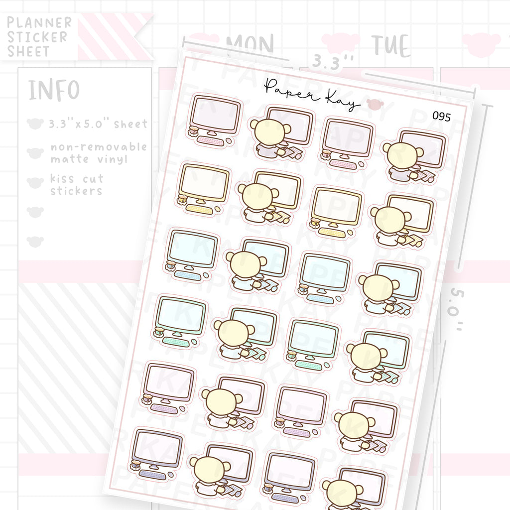 Computer / Work Sticker Sheet – Paper Kay