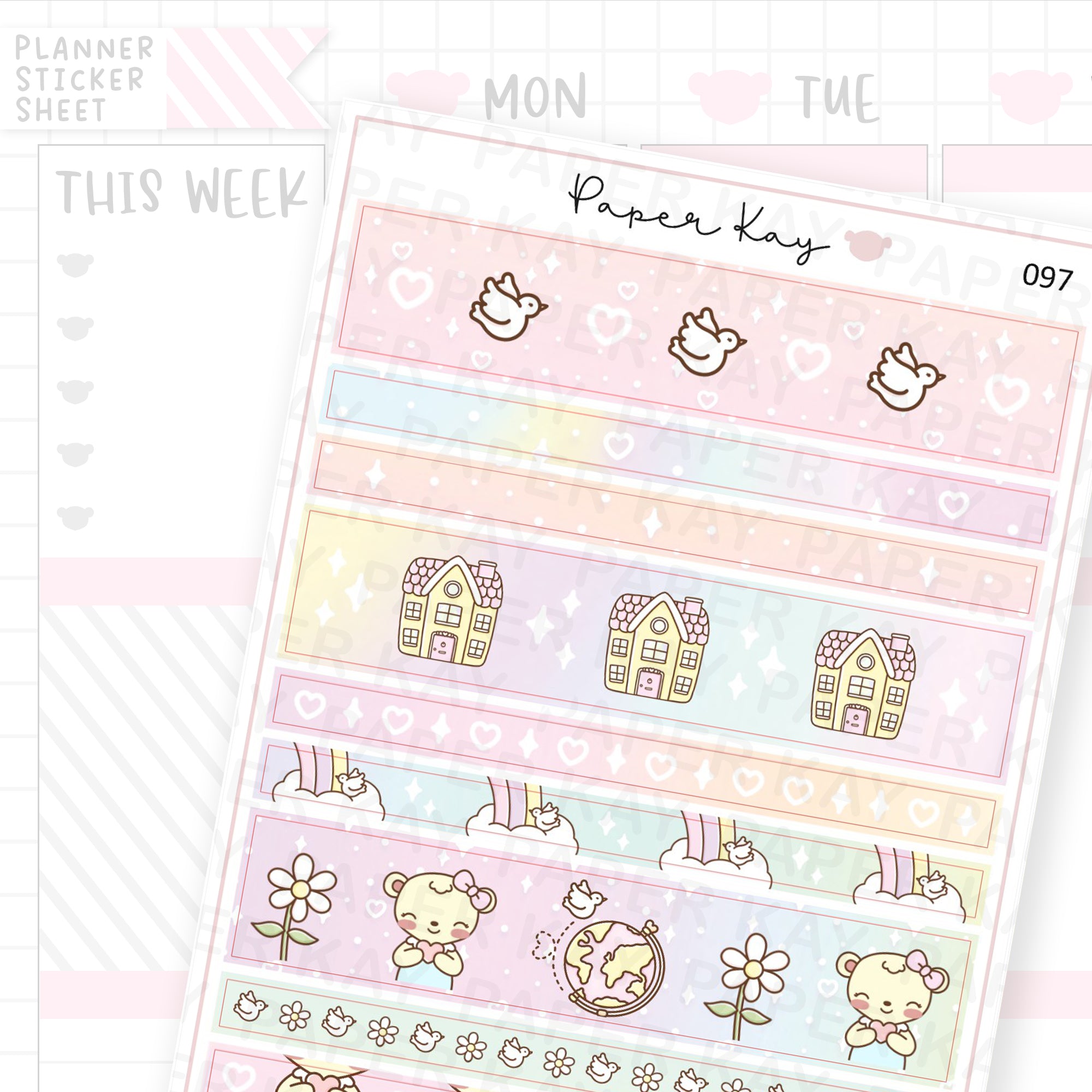 Hope, Washi Strip Sticker Sheet