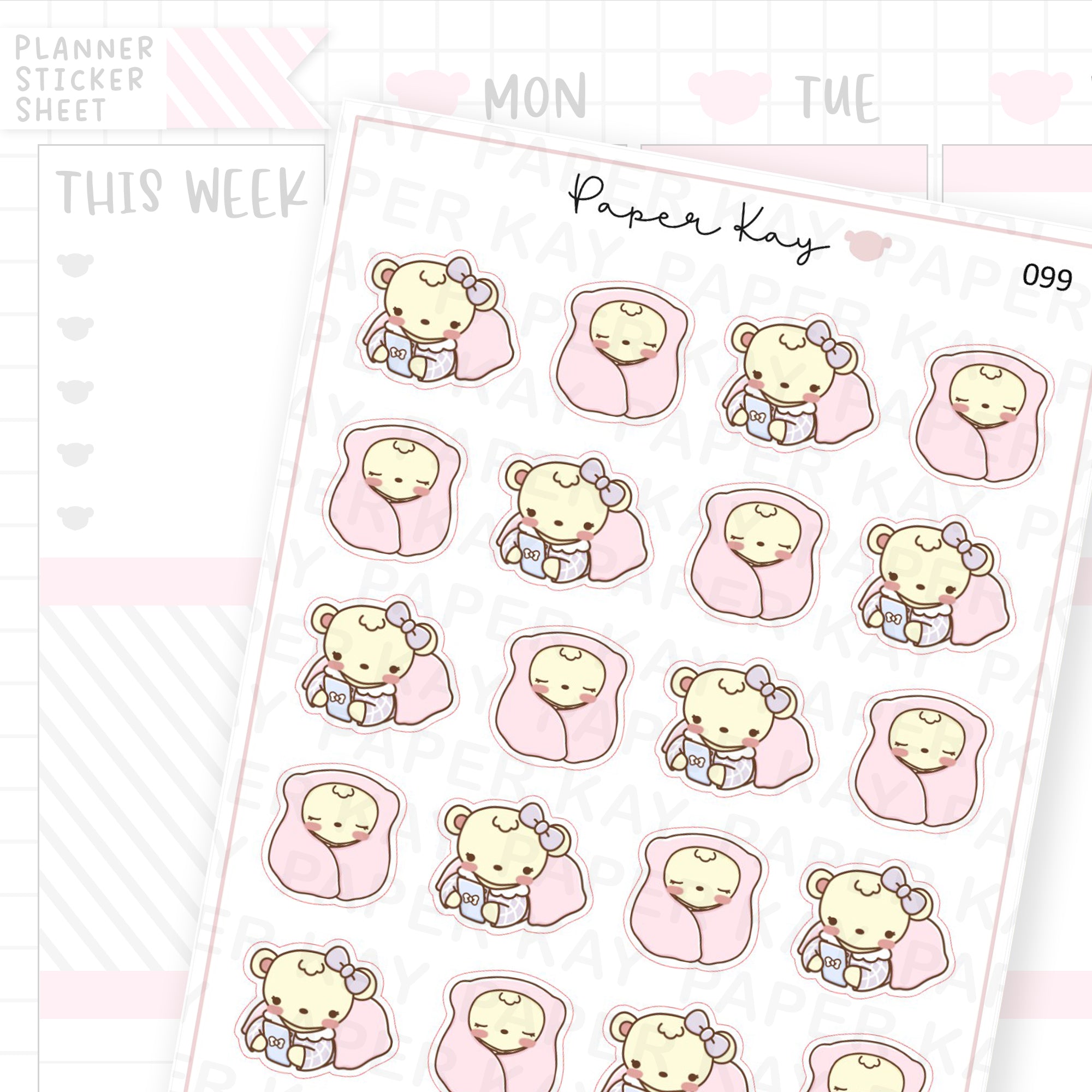 Cosy / Lazy Day Sticker Sheet