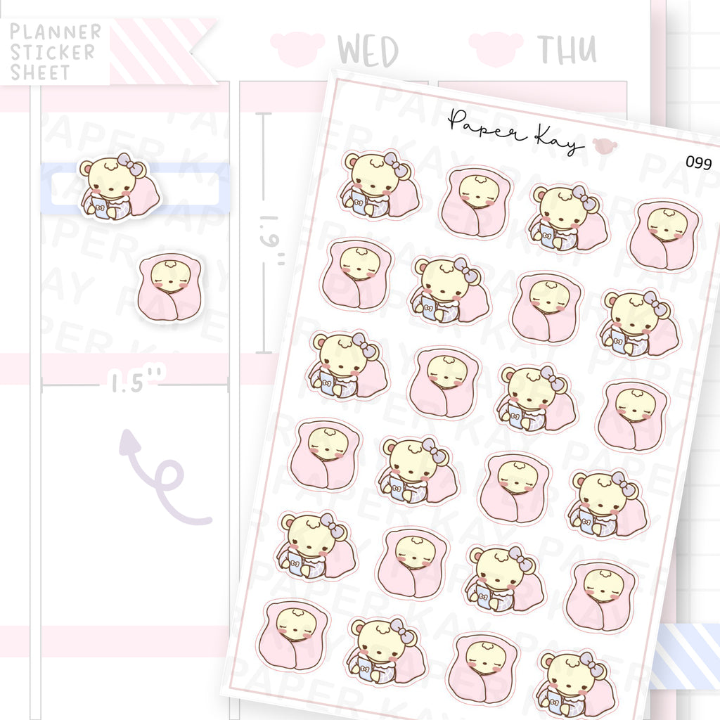 Cosy / Lazy Day Sticker Sheet