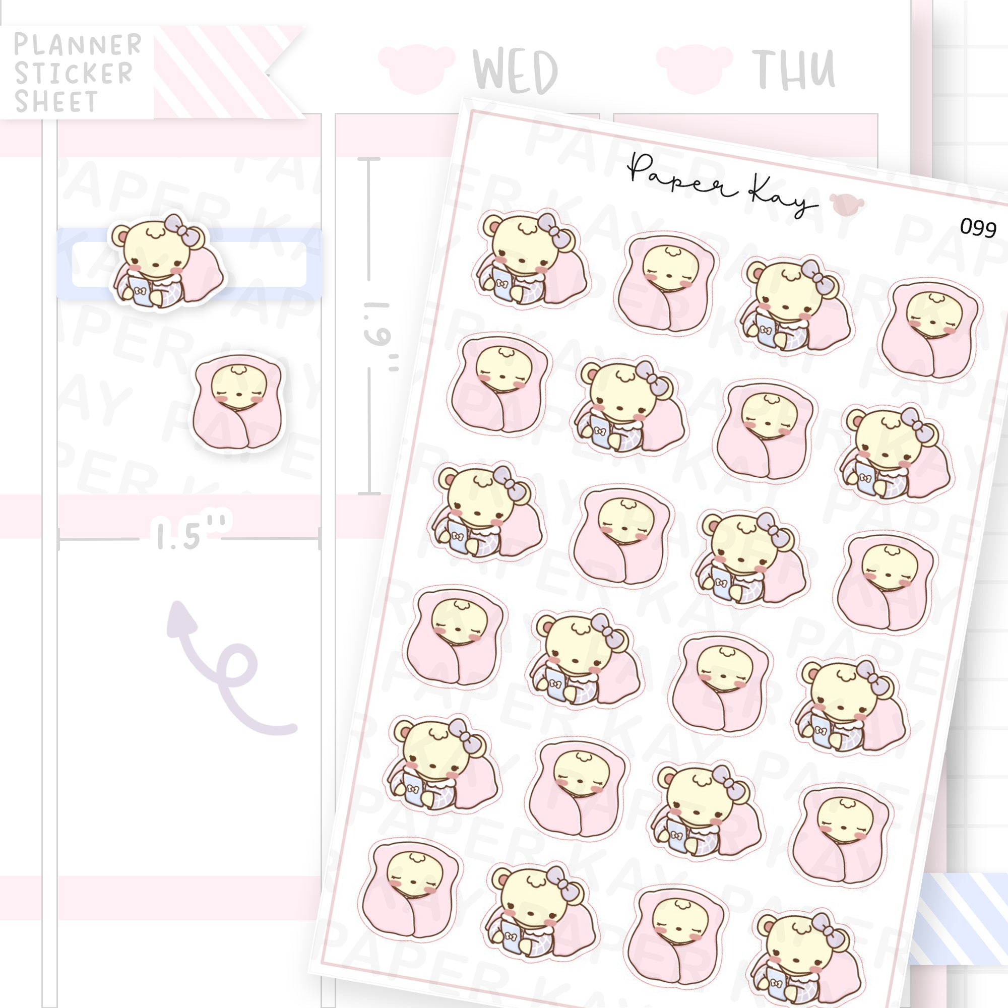 Cosy / Lazy Day Sticker Sheet