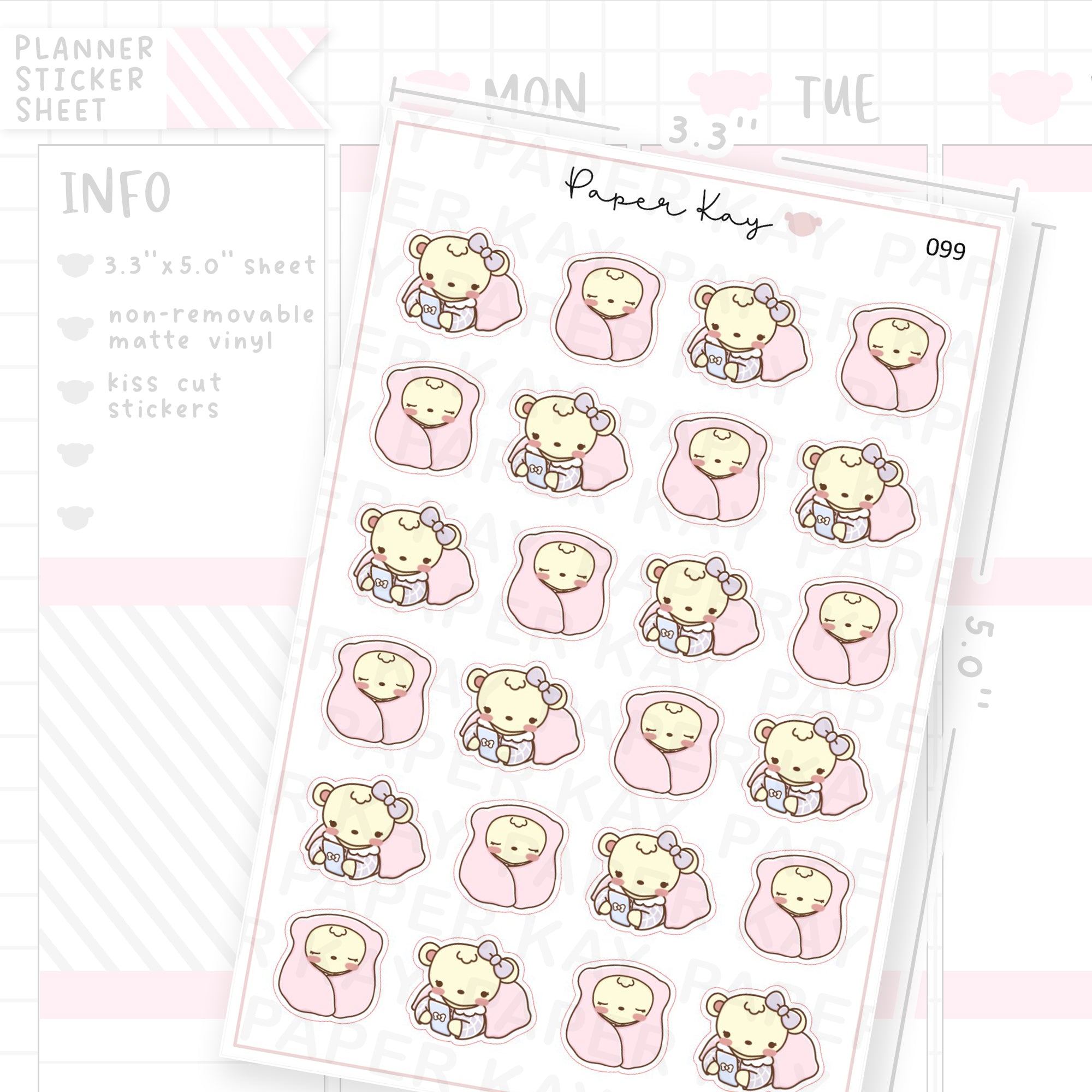 Cosy / Lazy Day Sticker Sheet