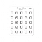 (PM067) Rings/Disc Planner - Tiny Minimal Icon Stickers