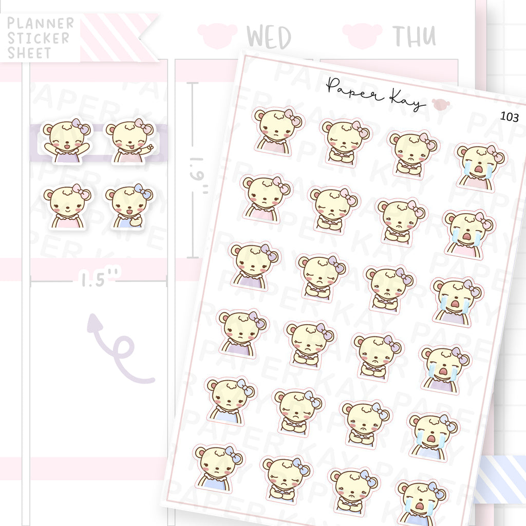 Sad / Upset Mood Sticker Sheet