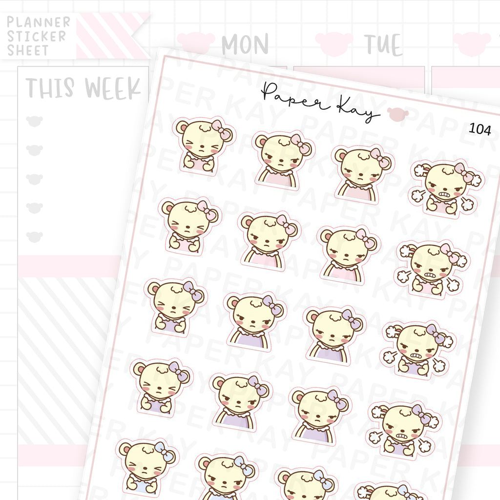 Frustrated / Angry Mood Sticker Sheet
