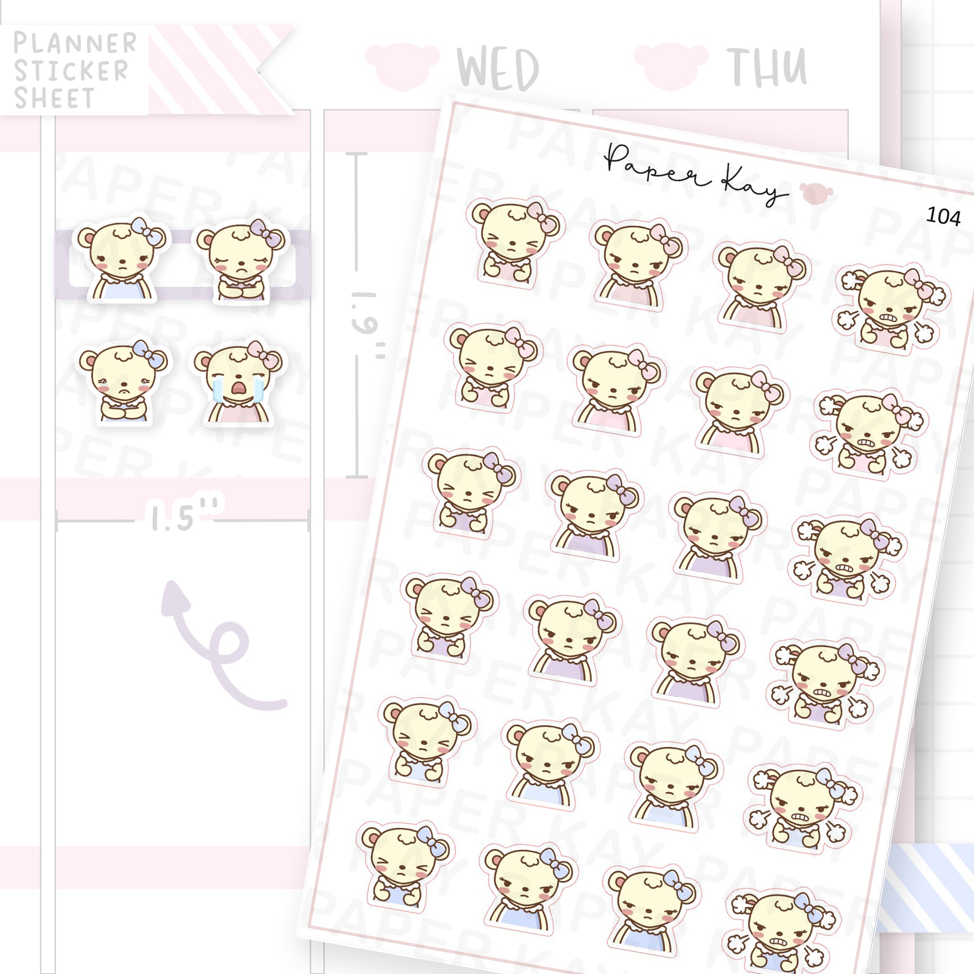 Frustrated / Angry Mood Sticker Sheet