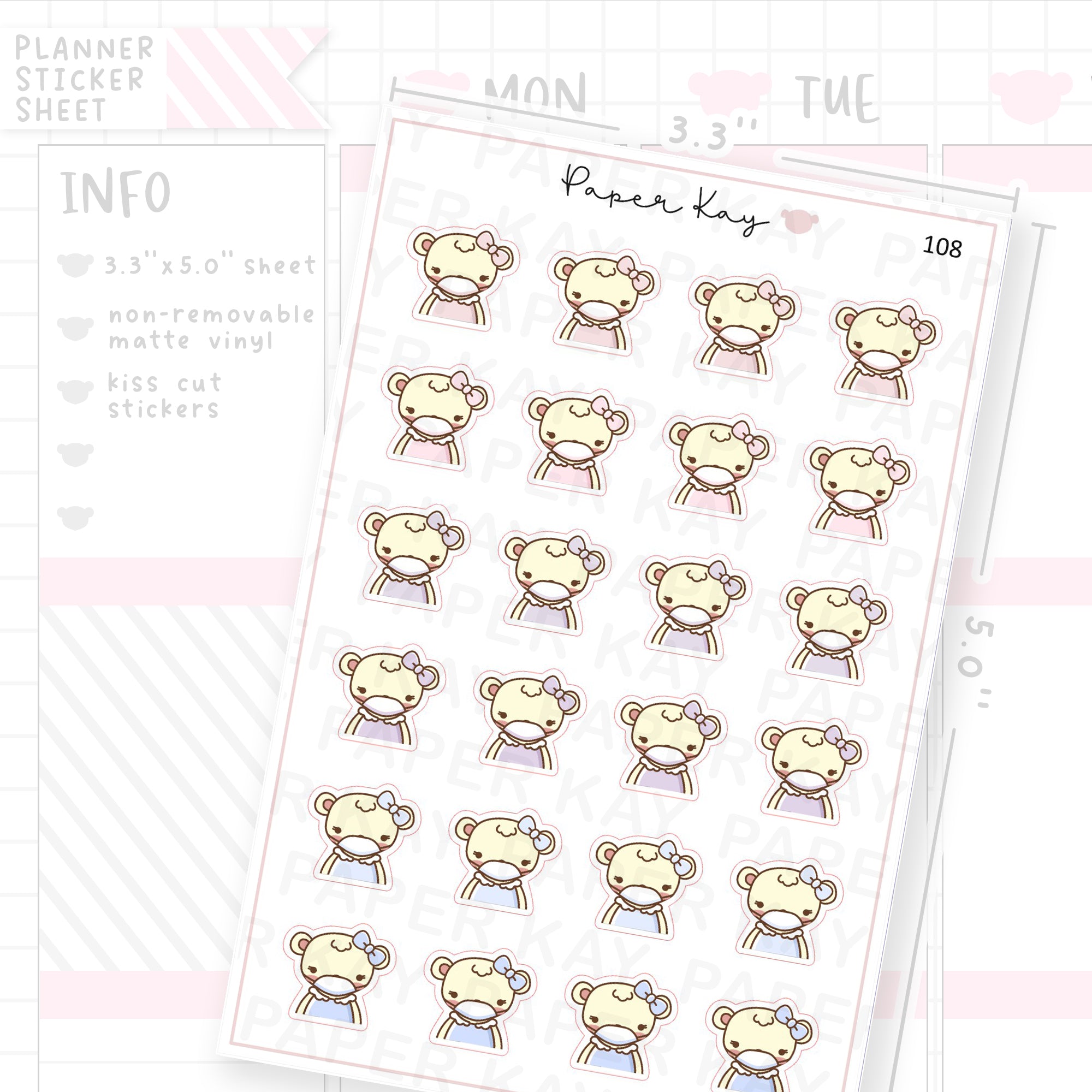 Face Covering / Face Mask Sticker Sheet
