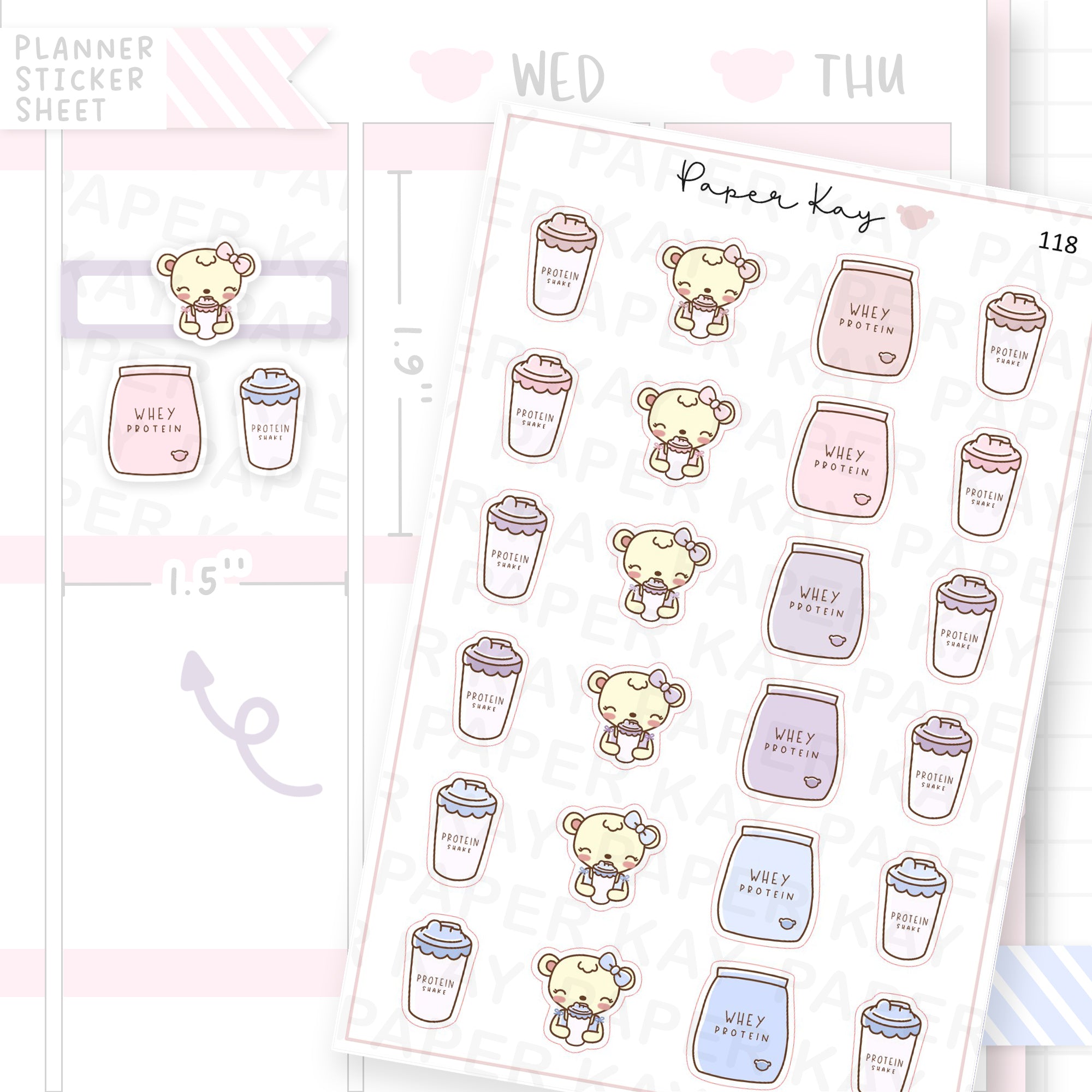 Protein Shake Sticker Sheet