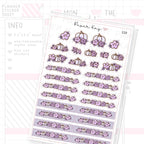 Spooky House Purple Flower Header Sticker Sheet
