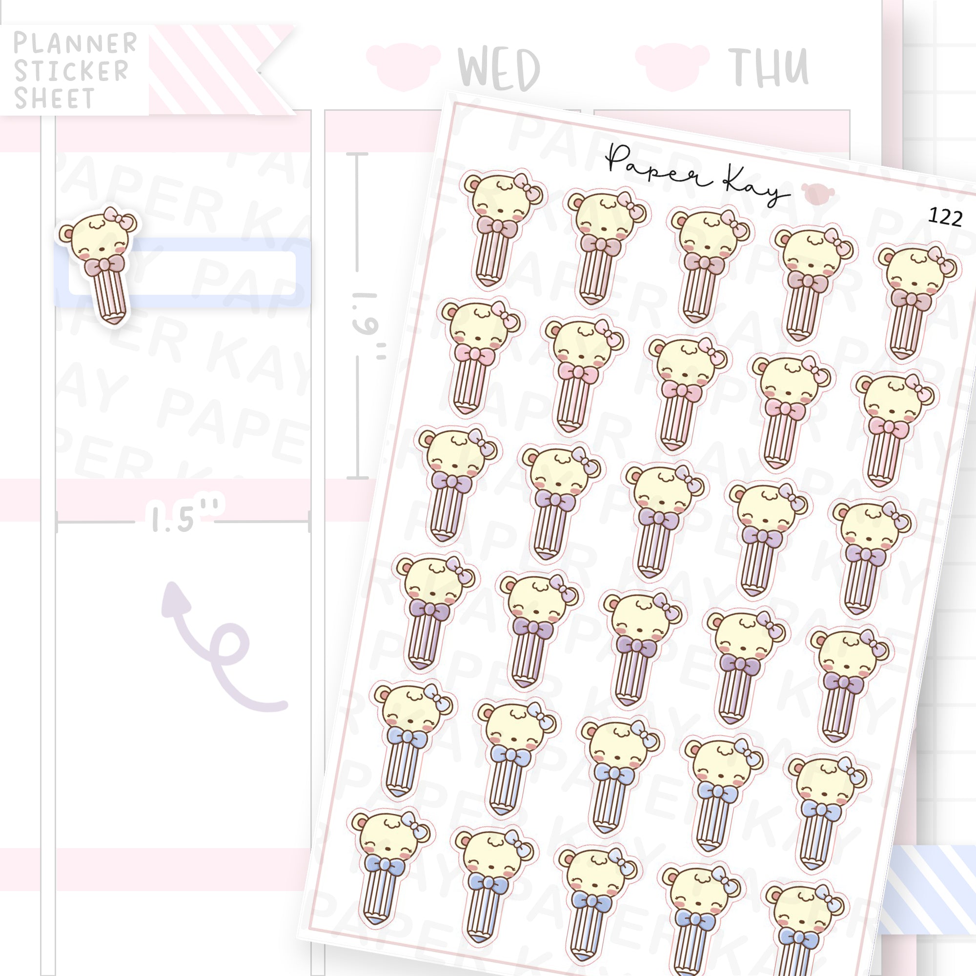 Pencil Sticker Sheet