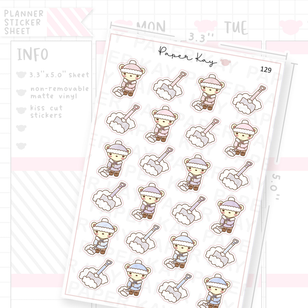 Snow Shovel Sticker Sheet