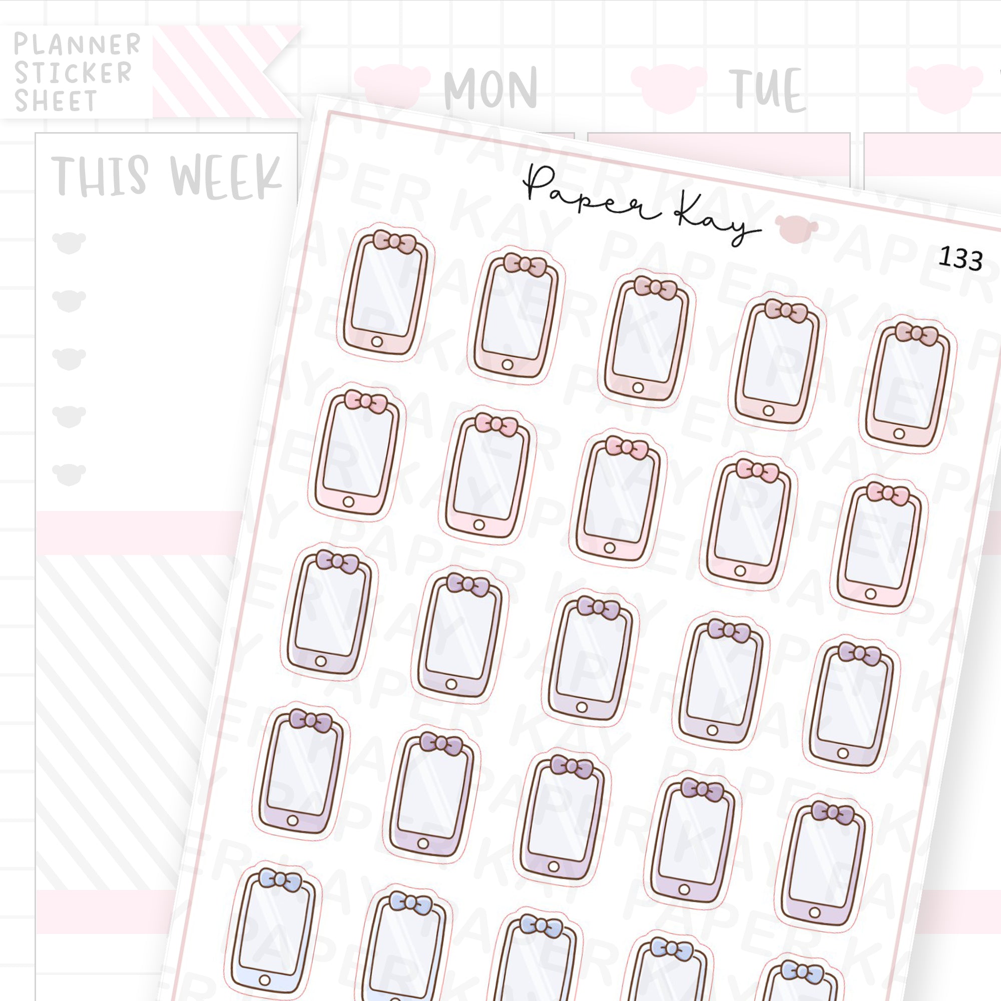 Mobile Phone Sticker Sheet