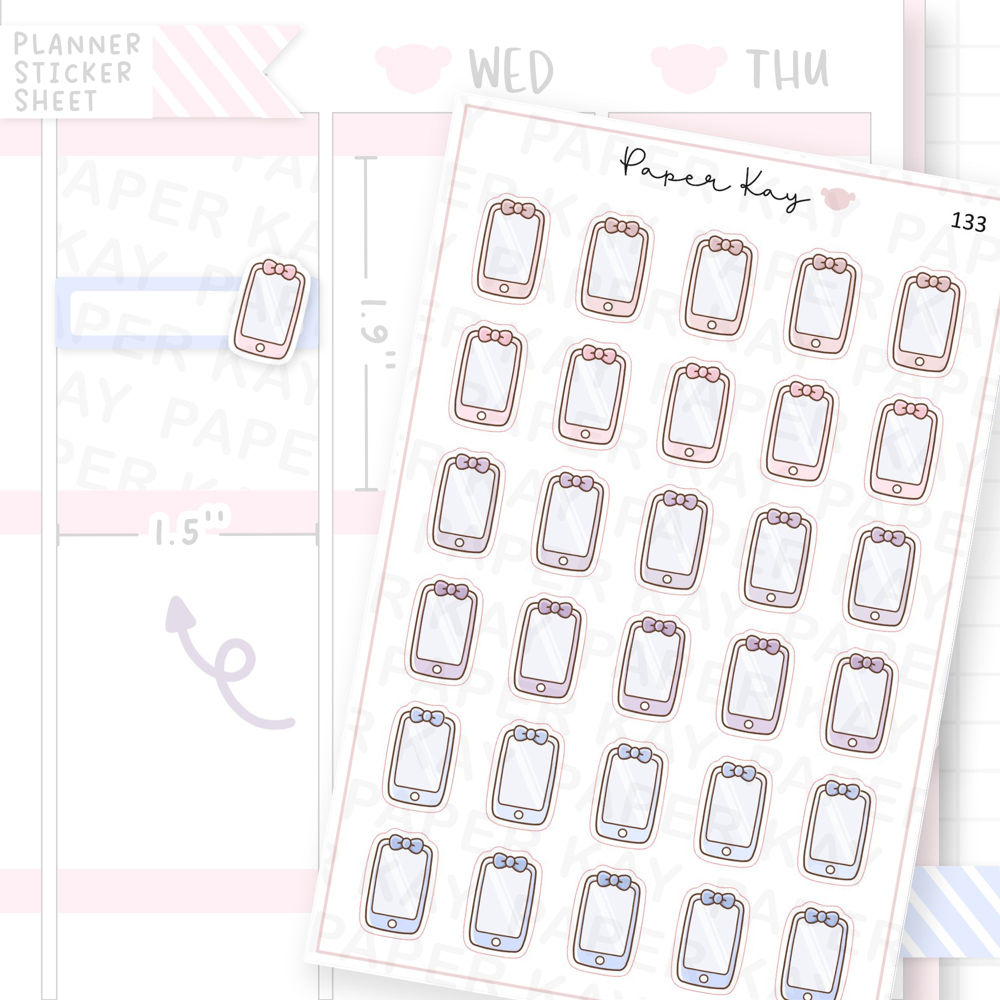 Mobile Phone Sticker Sheet