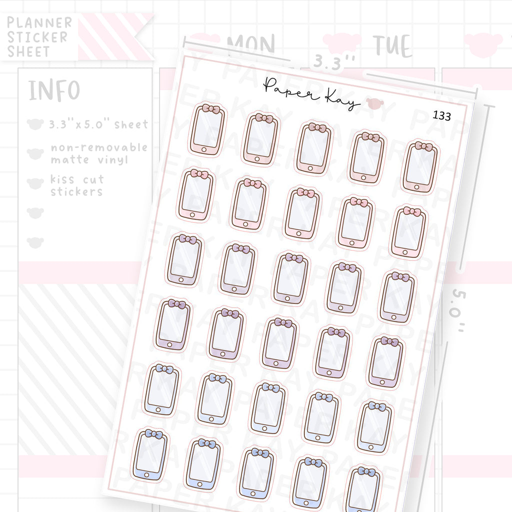 Mobile Phone Sticker Sheet