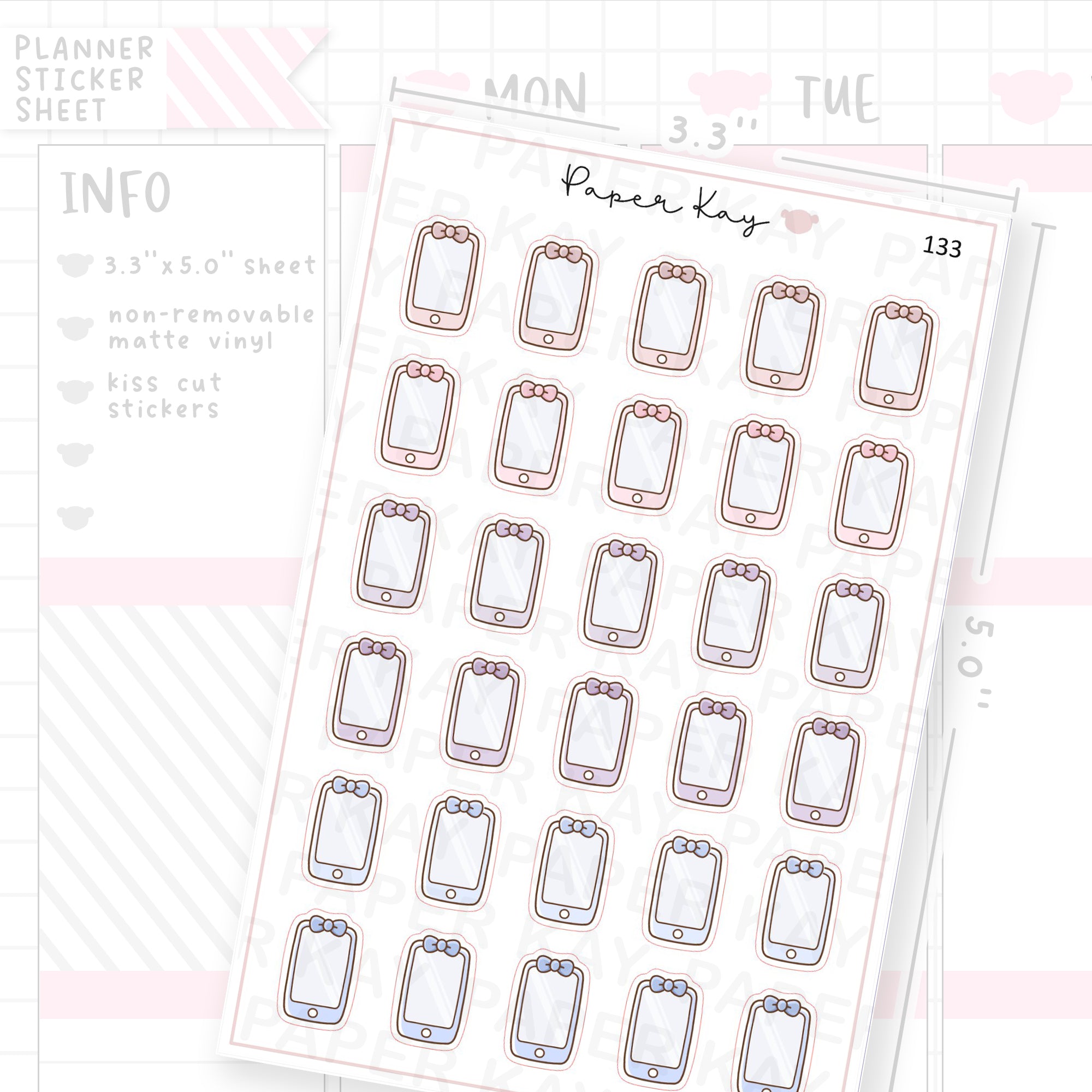Mobile Phone Sticker Sheet