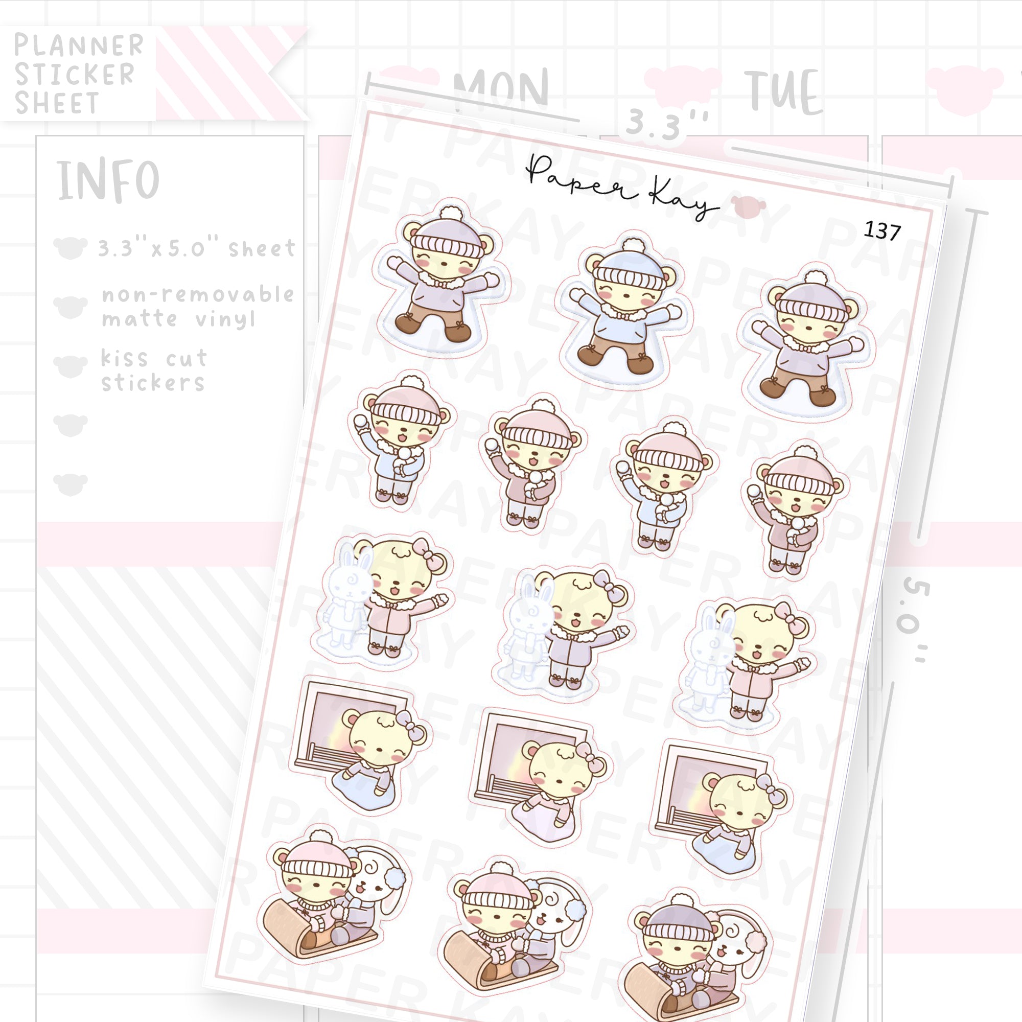 Fun in the Snow Sticker Sheet