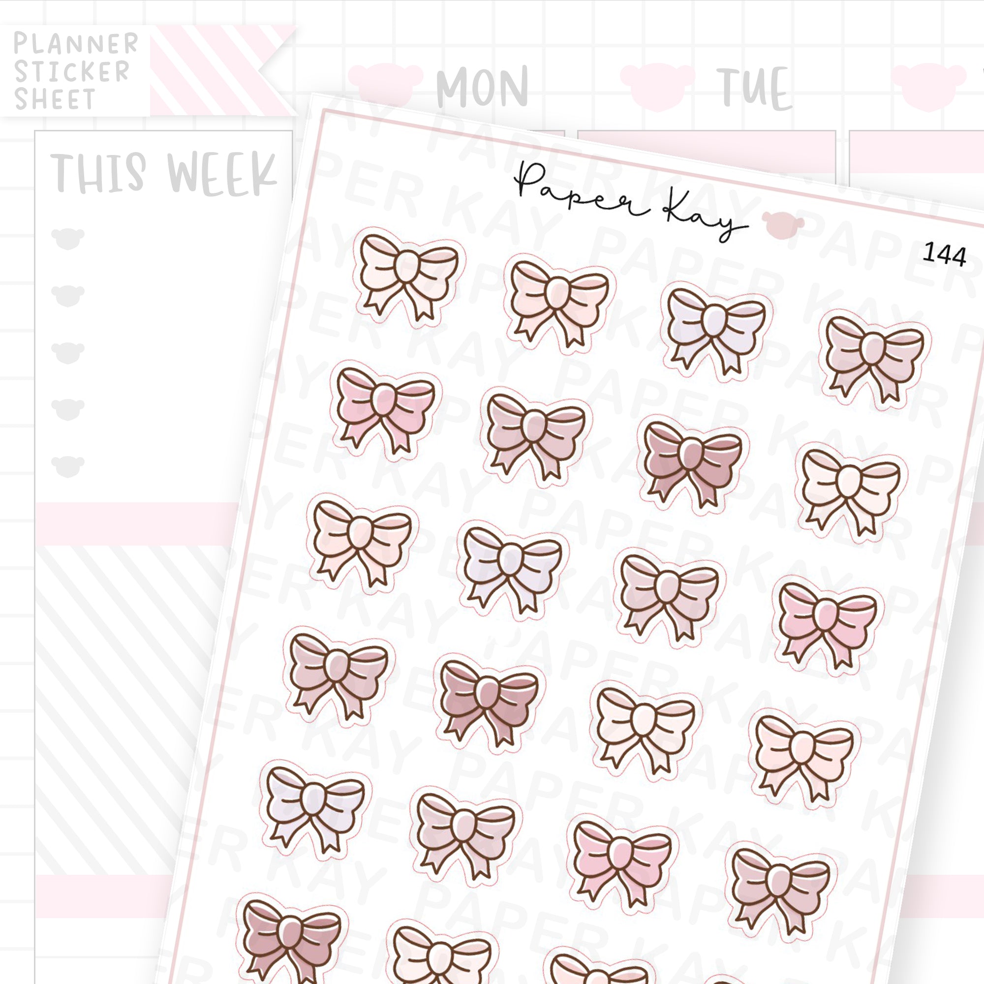 Sweet Birthday Bows Sticker Sheet