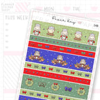 Traditional Nutcracker Washi Strip Sticker Sheet