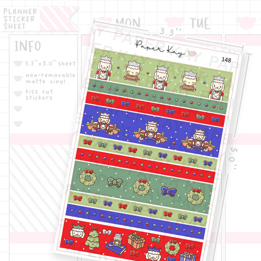 Traditional Nutcracker Washi Strip Sticker Sheet