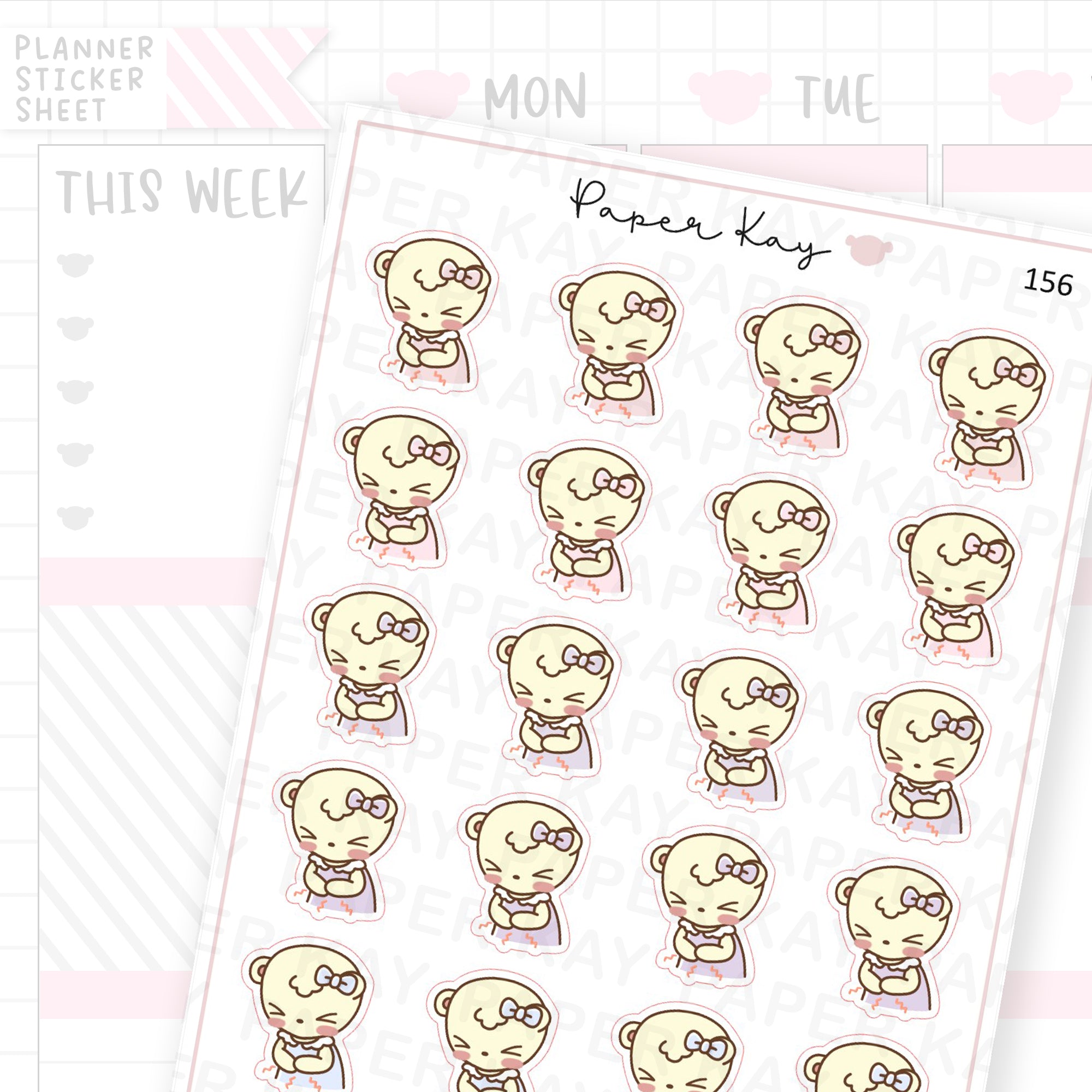 Cramp / Stomach Ache Sticker Sheet