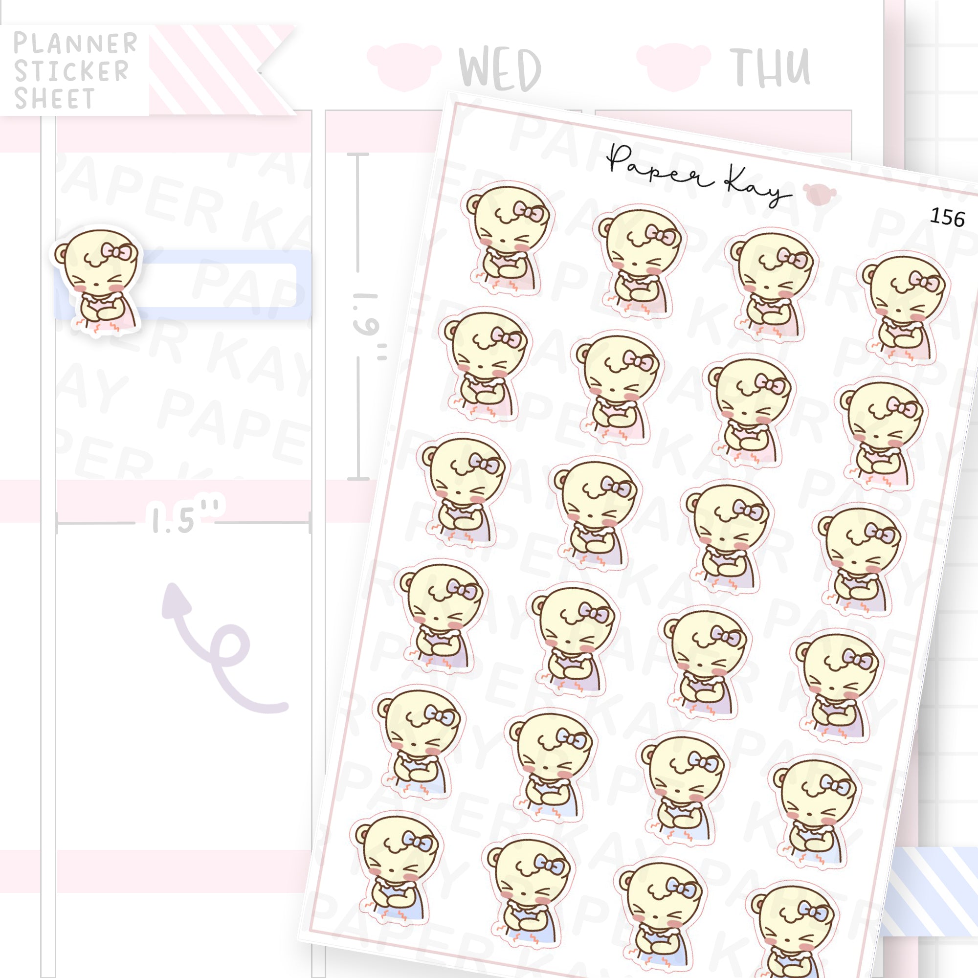 Cramp / Stomach Ache Sticker Sheet