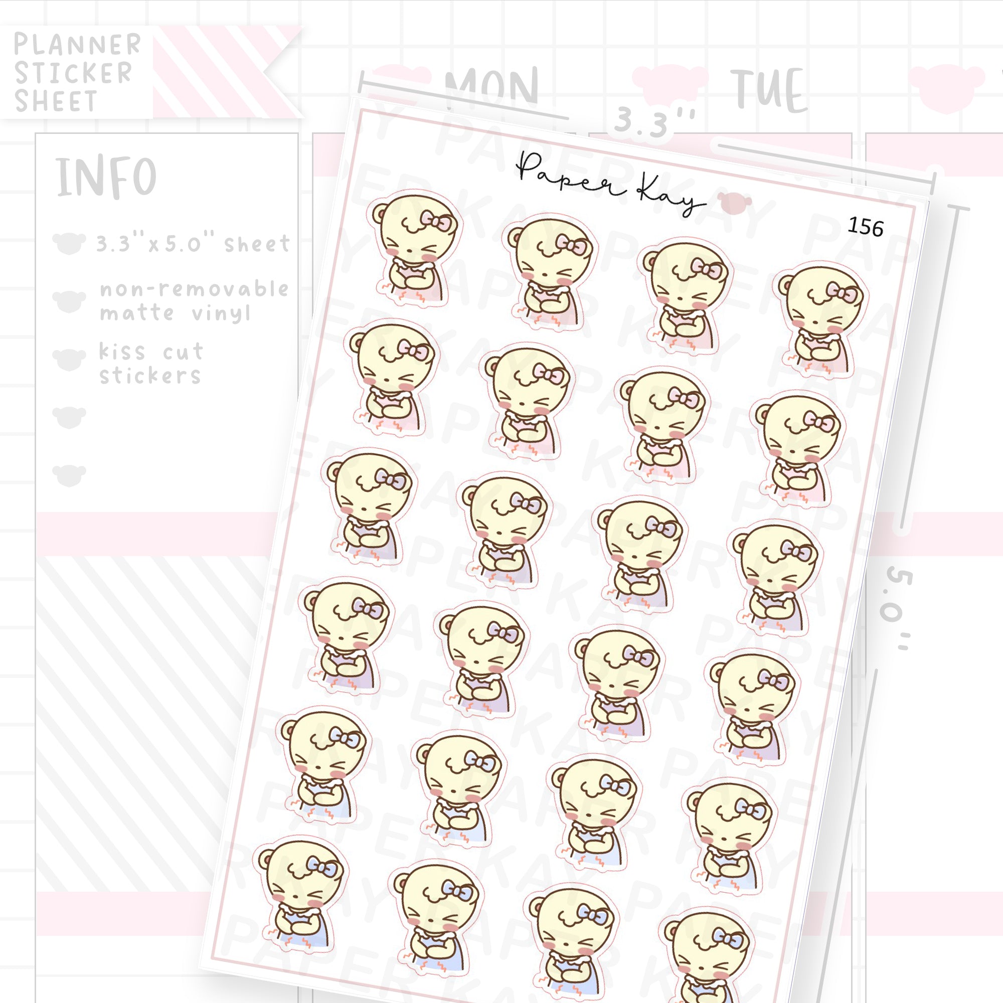 Cramp / Stomach Ache Sticker Sheet