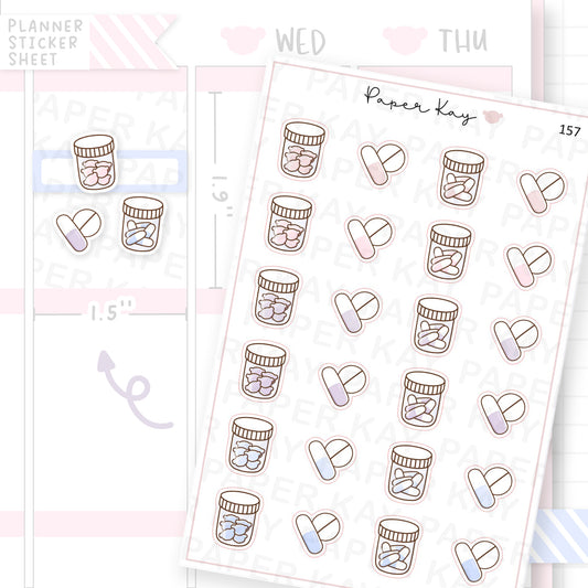 Medicine / Vitamins / Pills Sticker Sheet