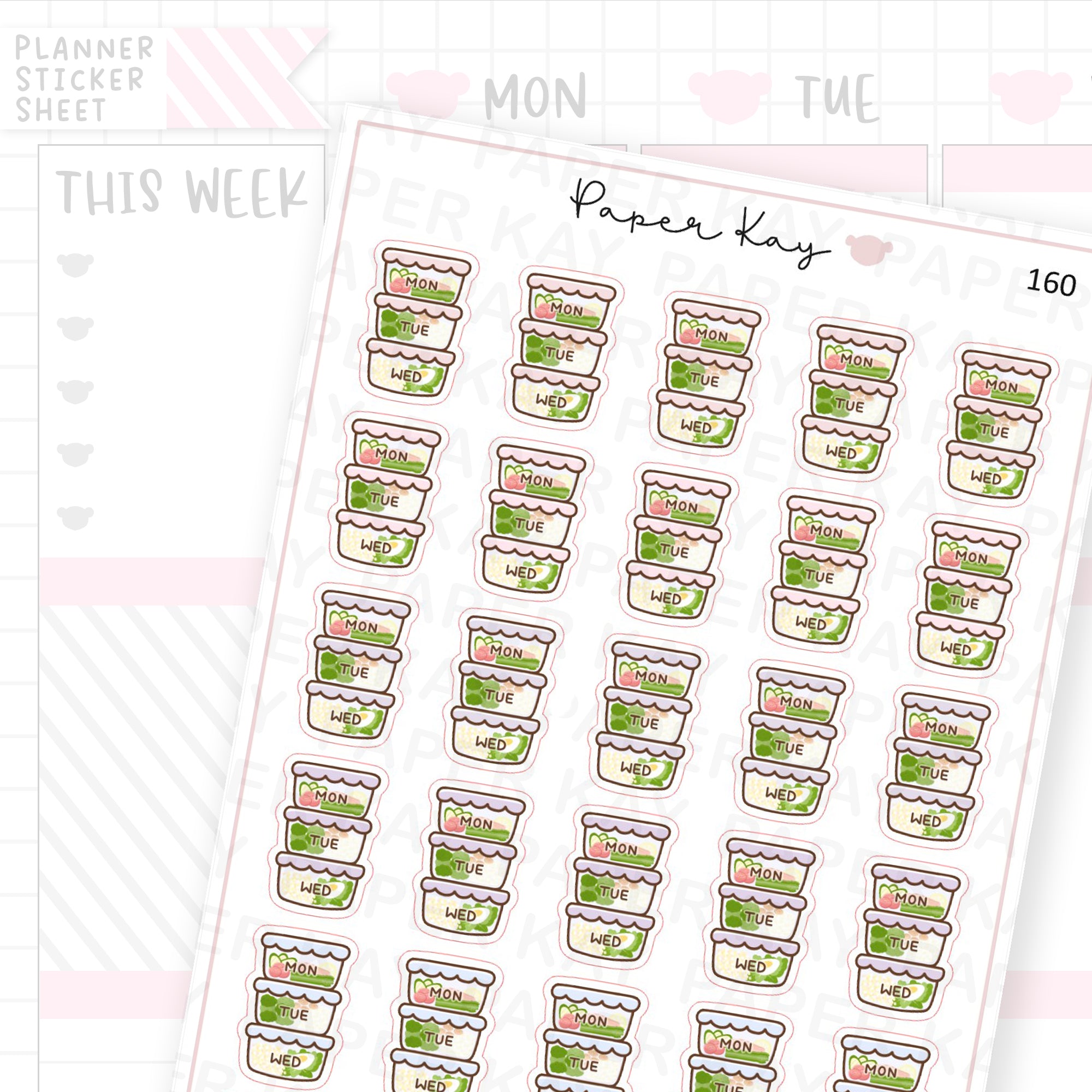 Meal Prep Sticker Sheet