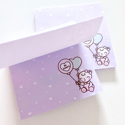 Sweeties - Purple Be Happy Memo Pad