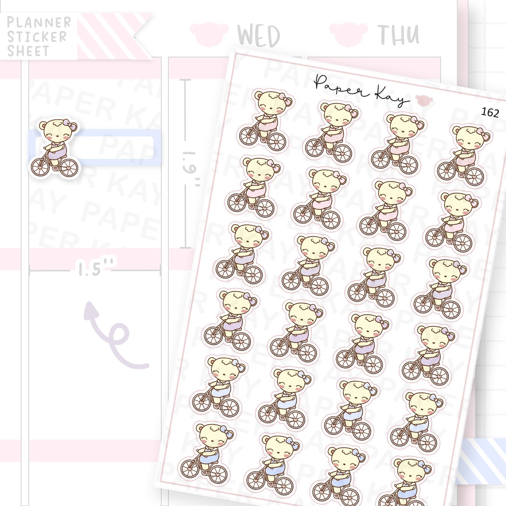 Riding Bike Sticker Sheet