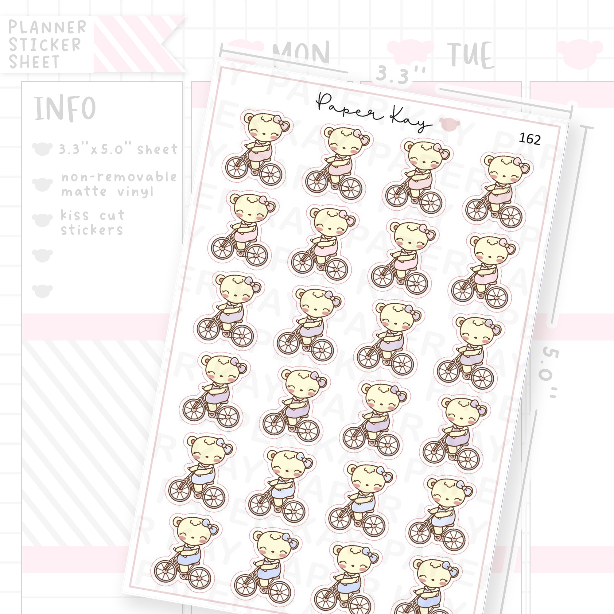 Riding Bike Sticker Sheet