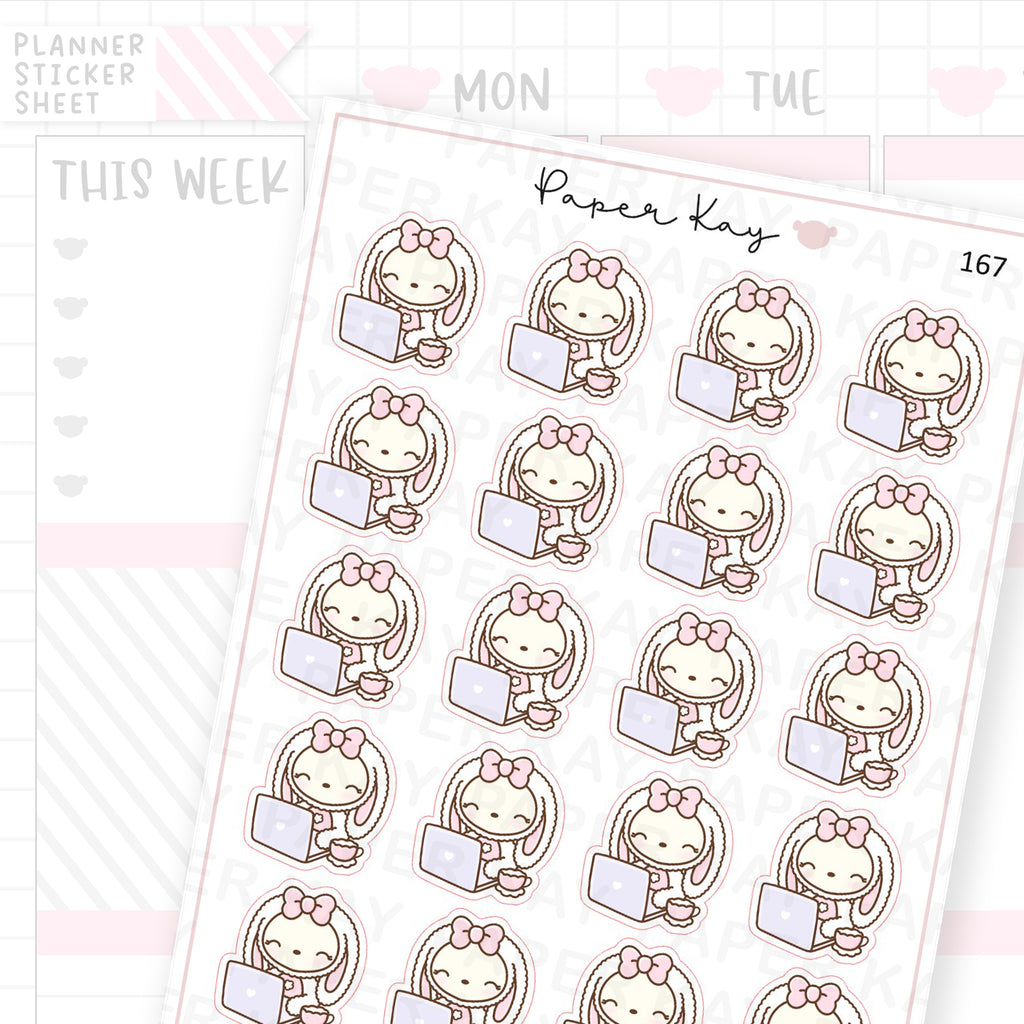 Planner Bunny - Laptop/Work Sticker Sheet