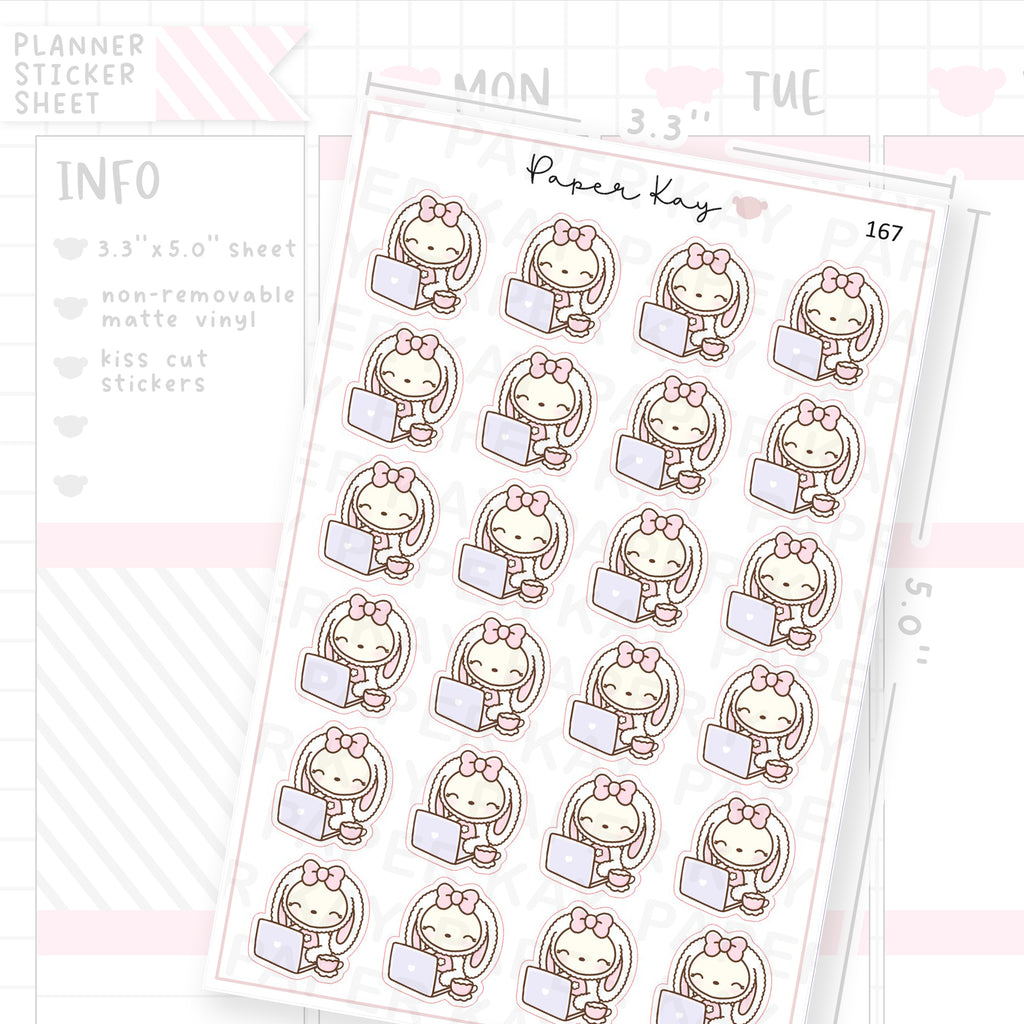 Planner Bunny - Laptop/Work Sticker Sheet