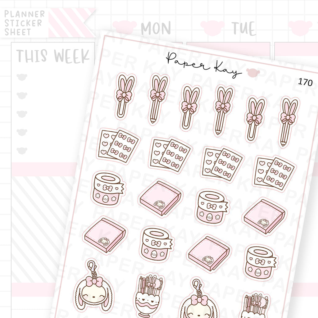 Planner Bunny - Stationery Sticker Sheet