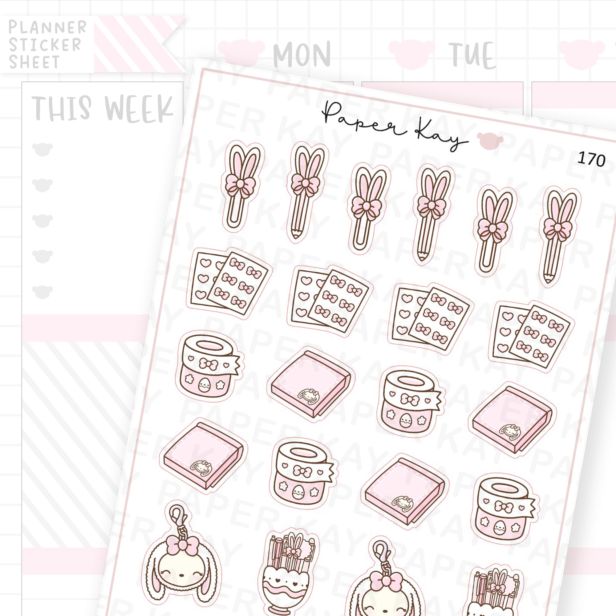 Planner Bunny - Stationery Sticker Sheet