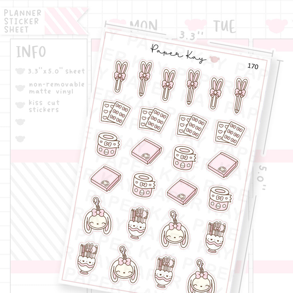 Planner Bunny - Stationery Sticker Sheet