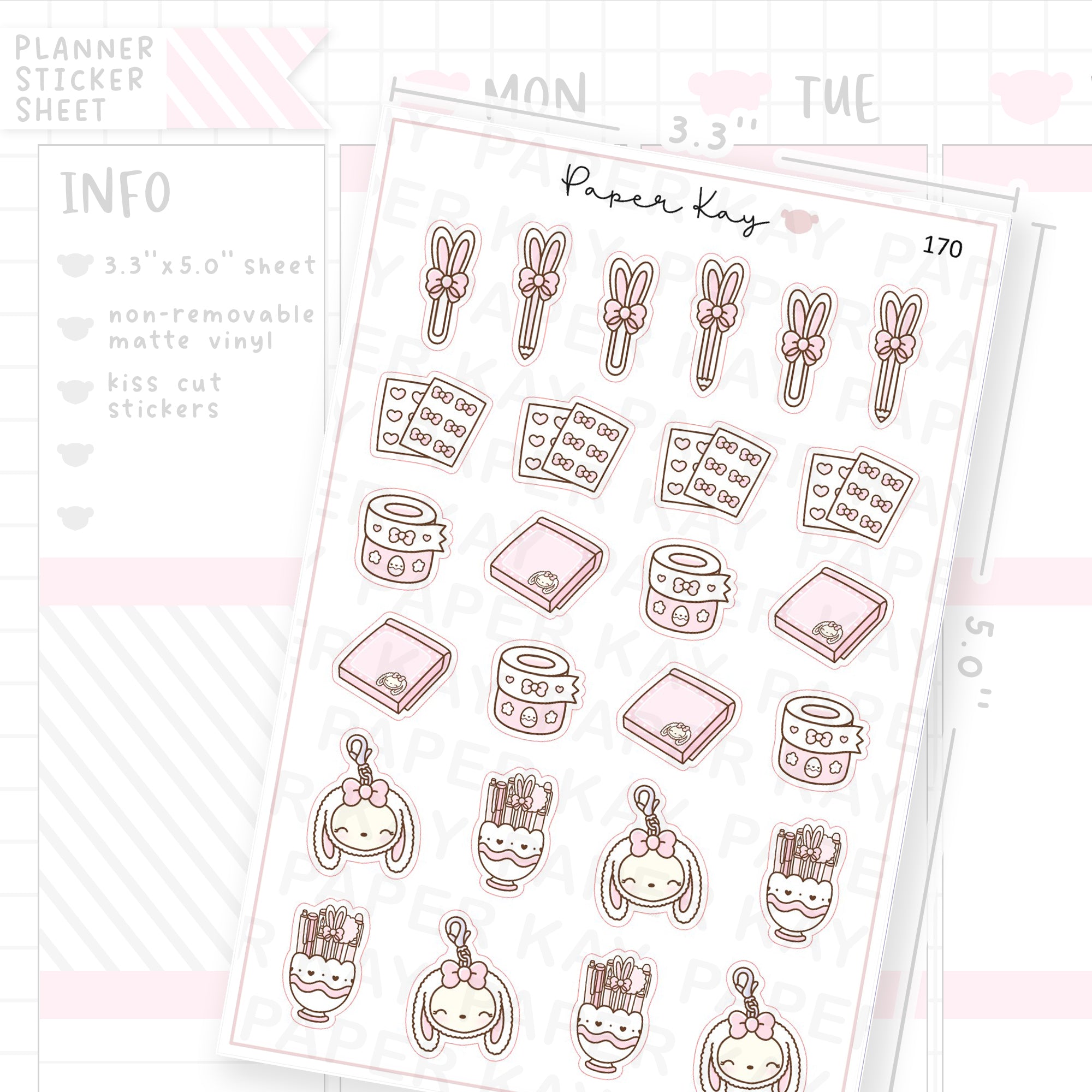 Planner Bunny - Stationery Sticker Sheet